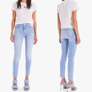 MOTHER The Looker Ankle Fray in Limited Edition sz 26 Denim Jeans Light Wash G21